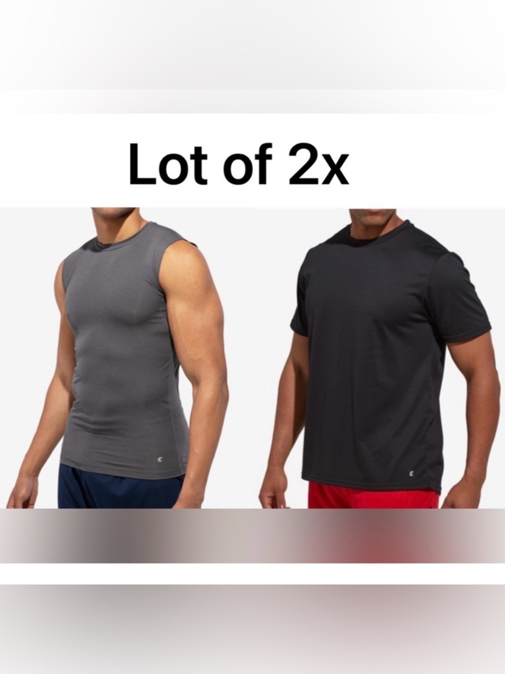 Lot of 2x NWT [Eastbay] Compression & Gymtech Shirts Gray/Black Men’s M - Picture 2 of 11